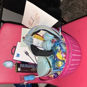 Pink Basket with Assorted Gifts